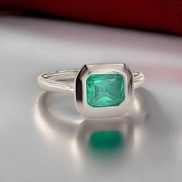 Solitaire Emerald Ring Size 6.5 14k Gold 1.22 Cts Certified $3950 310580